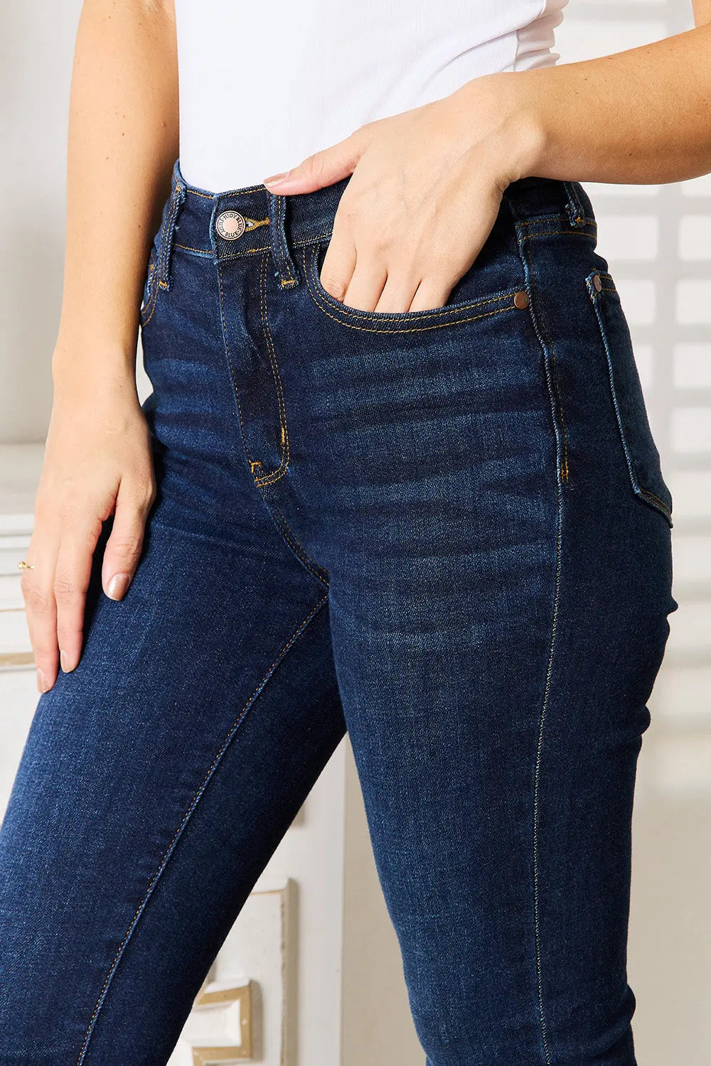 Judy Blue Full Size Skinny Jeans with Pockets Trendsi