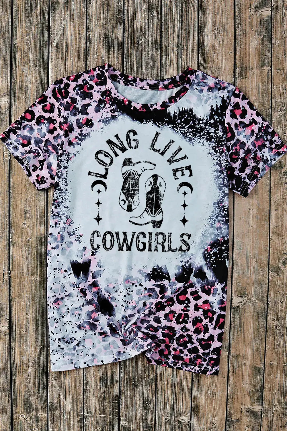 Long Live Cowgirls Graphic Round Neck Short Sleeve T-Shirt - Kittybear Krafts