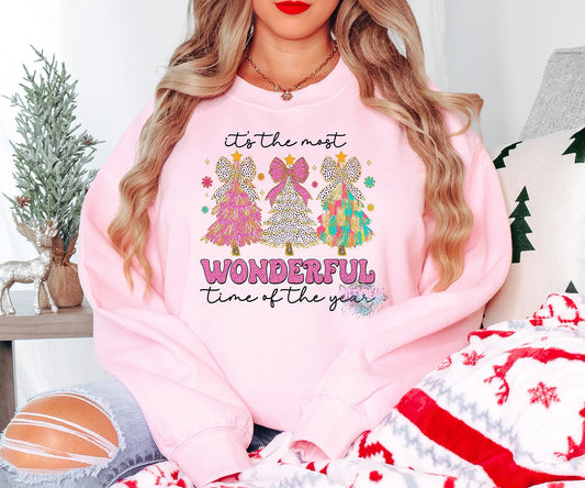 It's the Most Wonderful Time of the Year Christmas Graphic Tee/Sweater Kittybear Krafts