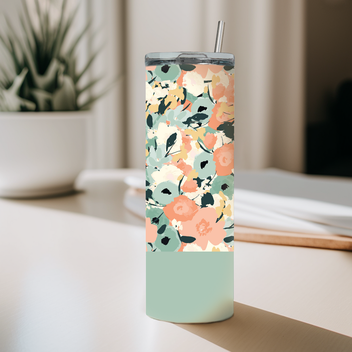 Romancing Spring Floral Print 20oz or 30oz Stainless Steel Tumbler