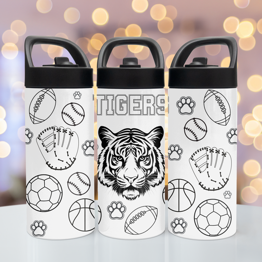 Tiger Kid's Coloring 15 oz Tumbler