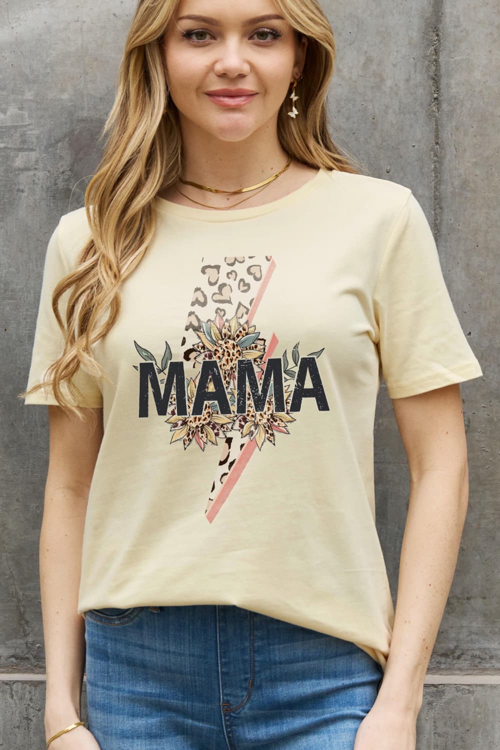 MAMA Lightning Graphic Cotton Tee - Kittybear Krafts