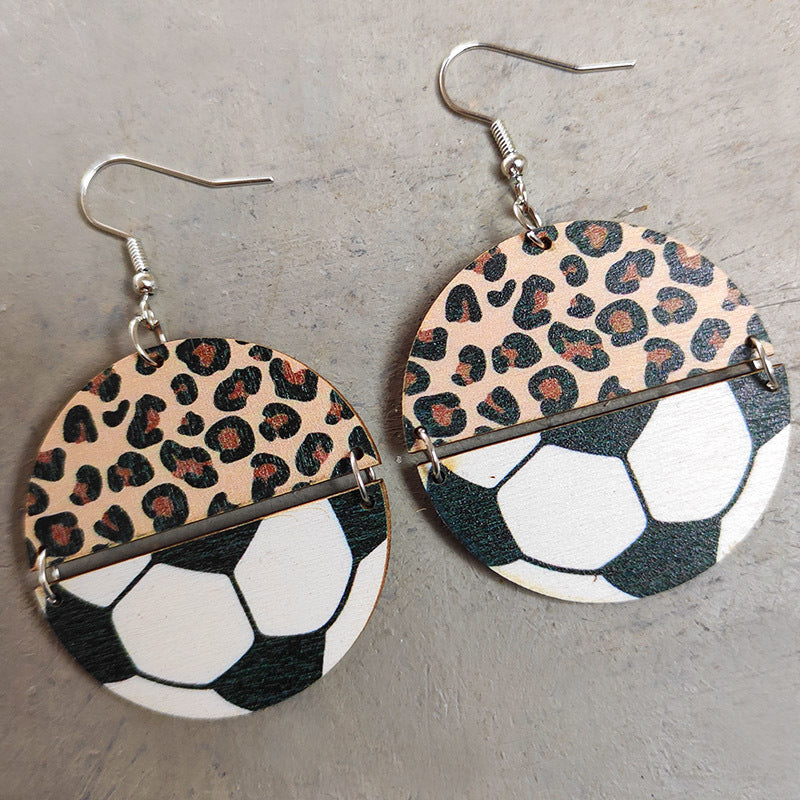 Sports Leopard Dangle Earrings - Kittybear Krafts