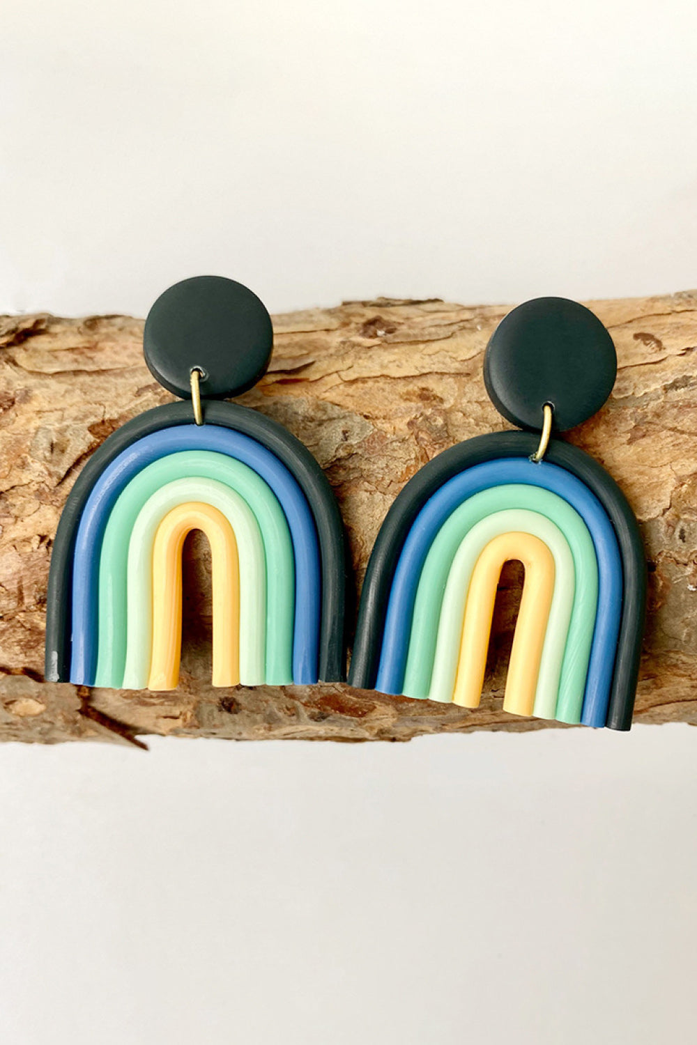 Rainbow Shape Dangle Earrings - Kittybear Krafts