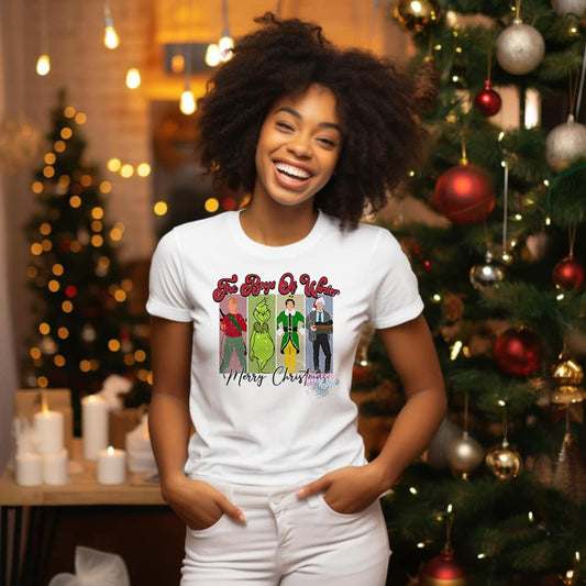 Boys of Winter Favorite Movies Christmas Graphic Tee Kittybear Krafts