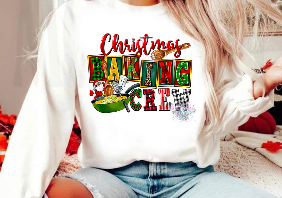 Christmas Baking Crew Graphic Sweater Kittybear Krafts