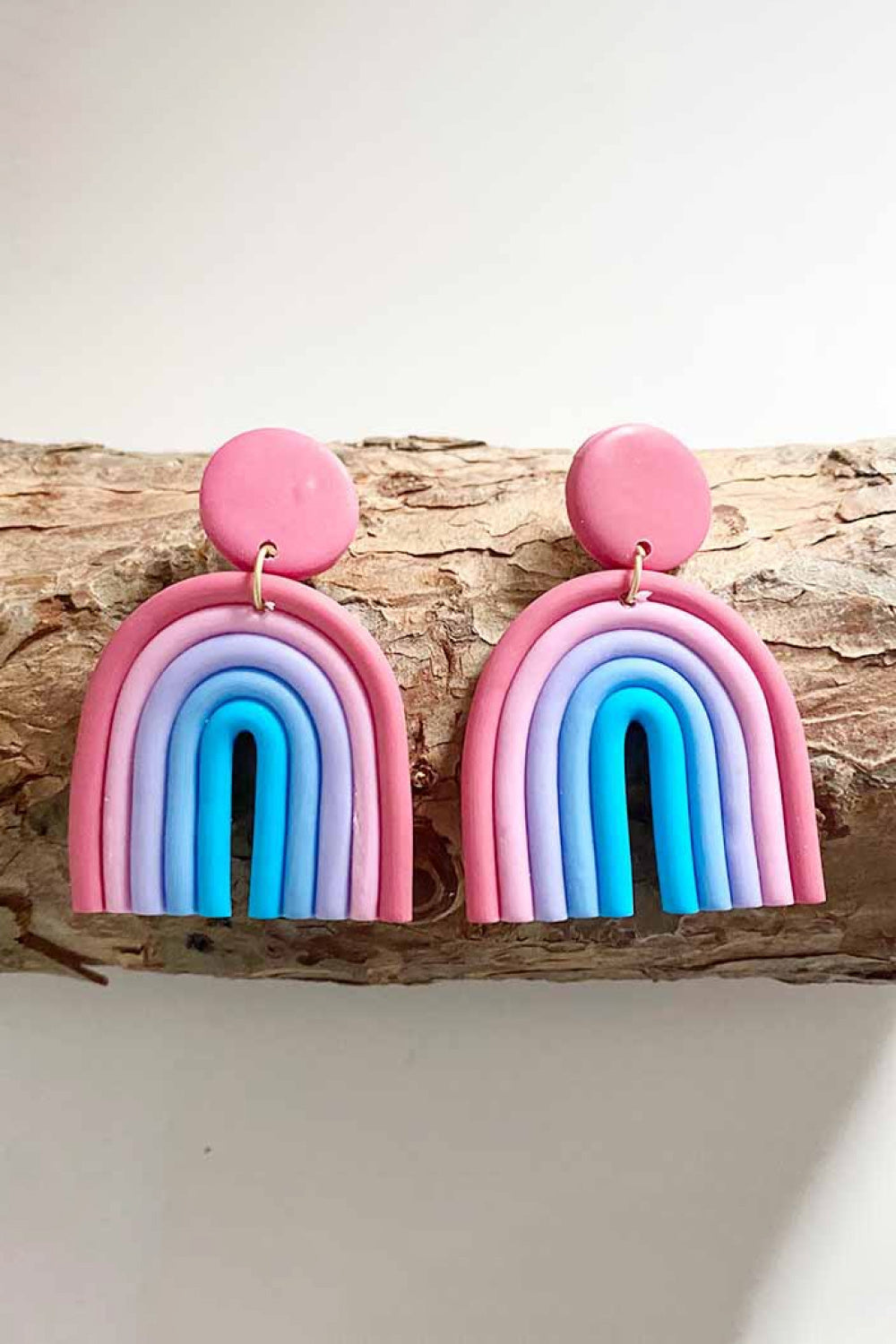 Rainbow Shape Dangle Earrings - Kittybear Krafts