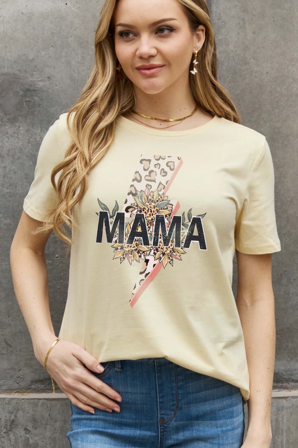 MAMA Lightning Graphic Cotton Tee - Kittybear Krafts