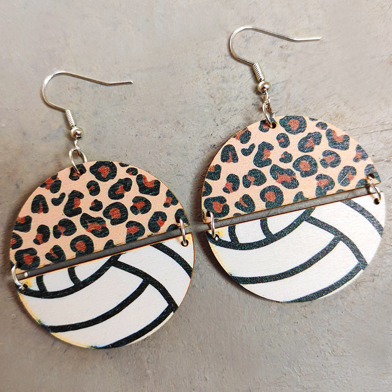 Sports Leopard Dangle Earrings - Kittybear Krafts