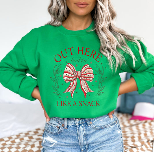 Out Here Looking Like A Snack Cake Christmas Graphic Sweat shirt - Kittybear Krafts