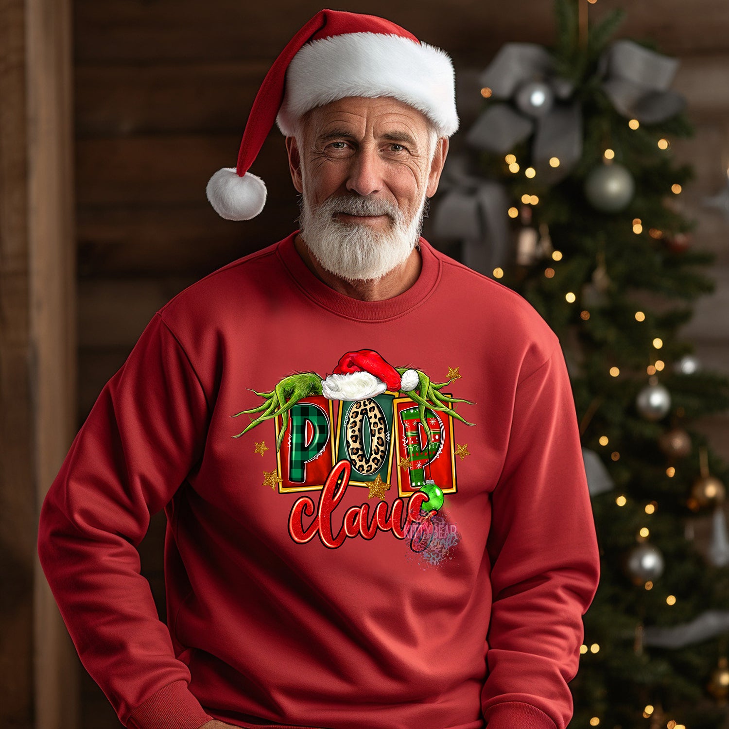 POP Claus Matching Family Christmas Graphic Tee Kittybear Krafts