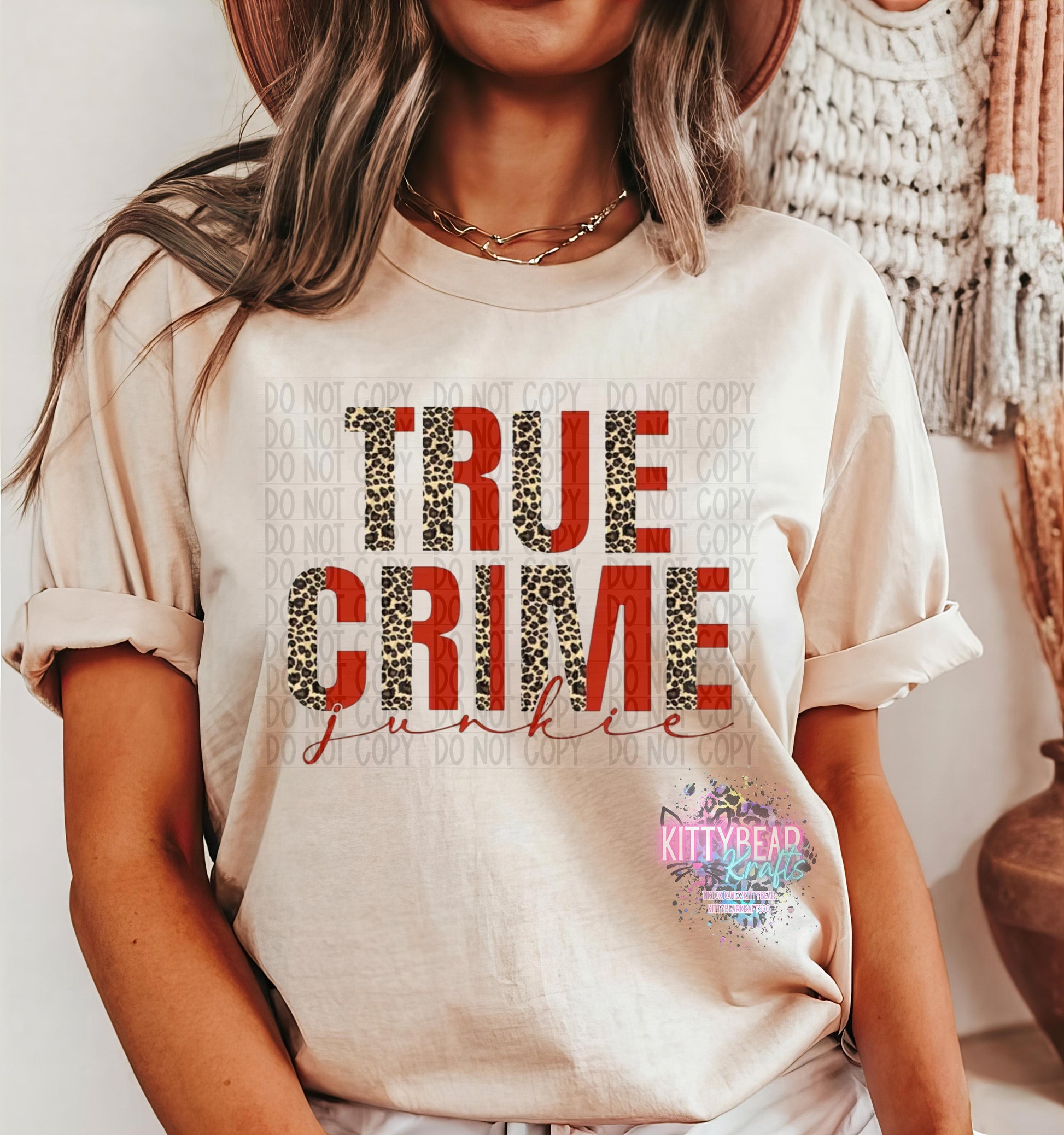 True Crime Junkie Graphic T-Shirt Kittybear Krafts